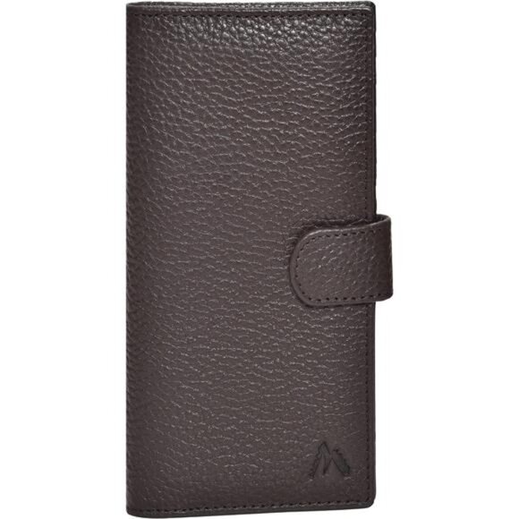 RFID Leather Checkbook Covers 6 Credit Card & 1 ID Slot and Pen Holder - Picture 1 of 7